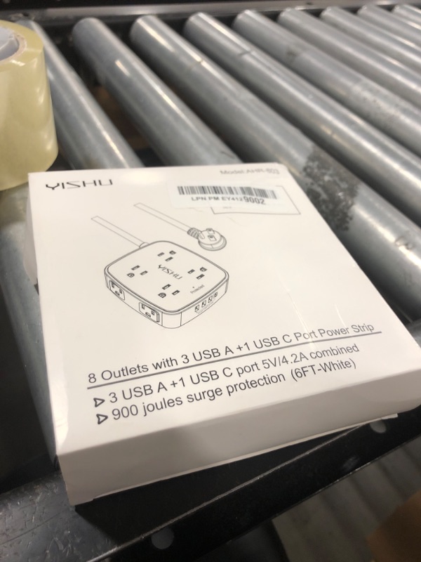 Photo 1 of 8 OUTLETS WITH 3 USB A + 1 USB C PORT POWER STRIP 