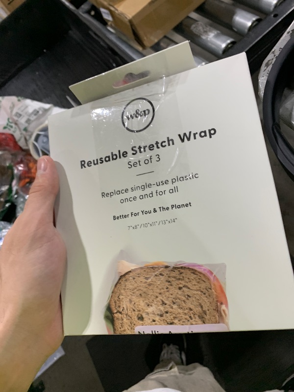 Photo 1 of W&P Reusable Silicone Stretch Wrap, 1 Box with 3 Wraps (7x8, 10x11, 13x14), Oven, Dishwasher, Microwave & Freezer Safe, BPA Free