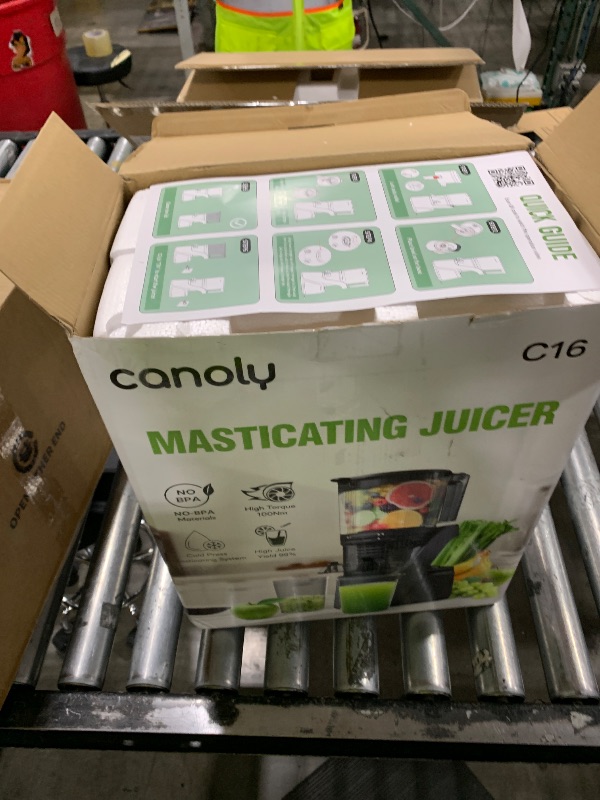 Photo 1 of Canoly C16 Cold Press Juicer, 6" Extra Wide Feed Chute, 3-IN-1 Strainers (Juice & Sorbet & Nut Milk), Powerful AC Brushless Motor, Self Precut System, Juicer Machines with BPA-Free (Space Gray)