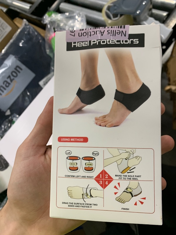 Photo 1 of MIAYOHO Plantar Fasciitis Heel Cups for Pain [Updated Version] Protectors Sleeves Pads, Support Pain, Spur, Cracked Heels Women and Men (Black, W 4.5-7.5 M 4-6.5)