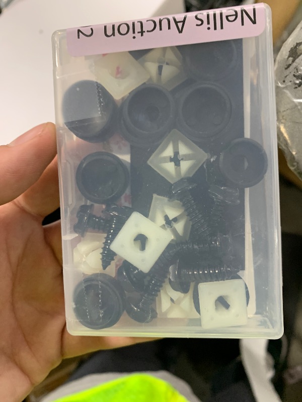Photo 1 of 8 Sets Premium Stainless Steel License Plate Screws Kit, Rust-Proof & Anti-Rattle License Plate Bolts(Black)