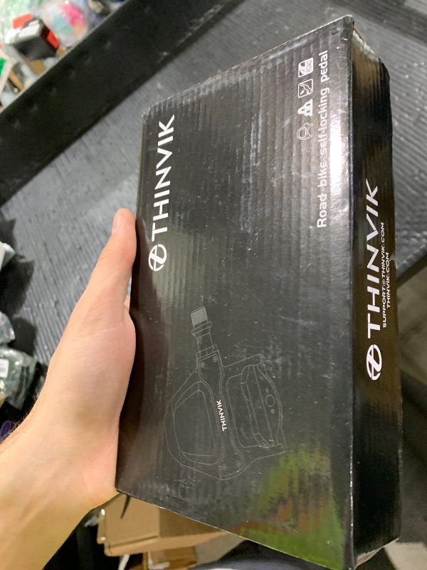 Photo 1 of Thinvik Clipless Pedals Road Bike Cycling Pedals with Cleats Compatible with Shimano SPD SL System Pedal Center 53mm
