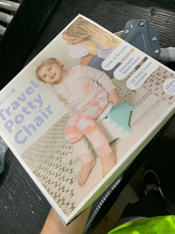 Photo 1 of Jool Baby Portable Potty Training Chair with Travel Bag and 30 Liners, Foldable, Indoor/Outdoor Use, Camping (Aqua)