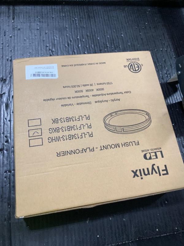 Photo 1 of Flynix 13 Inch LED Flush Mount Ceiling Light Fixture, 26W, Super Bright 1700 Lumens, 3 Color 3000K/4000K/5000K, Dimmable Ceiling Lamp for Bedroom Hallway Bathroom Kitchen Laundry (Black Gold)