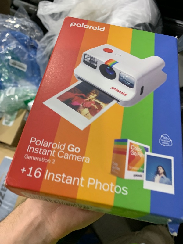 Photo 1 of Polaroid Go Generation 2 - Mini Instant Camera + Film Bundle (16 Photos Included) - White (6282)