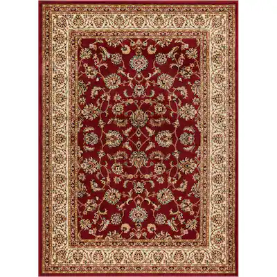 Photo 1 of Well Woven Asha Collection Elegant Red Oriental 3x25 Rug Perfect for DINNING/LIVING Areas with Vintage-Inspired Low Pile