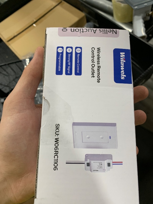 Photo 1 of Wireless Light Switch and Receiver Kit, WILAWELS Wireless On Off Switches for Ceiling Light, Fan, Lamp, Moveable Remote Wall Switch, 100FT RF Range, No in-Wall Wiring Required, Pre-Programmed