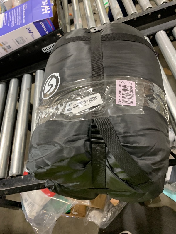 Photo 1 of ShinHye 0 Degree Sleeping Bag for Adults - Cotton Flannel 4 Season Cold Weather Winter, XXL Big and Tall Camping Sleeping Bag with Compression Sack (Black, 90"×35" Right Zip)