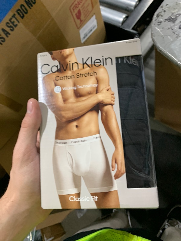 Photo 1 of Calvin Klein Men's Cotton Stretch 3-pack Boxer Brief, 3 Black, Large