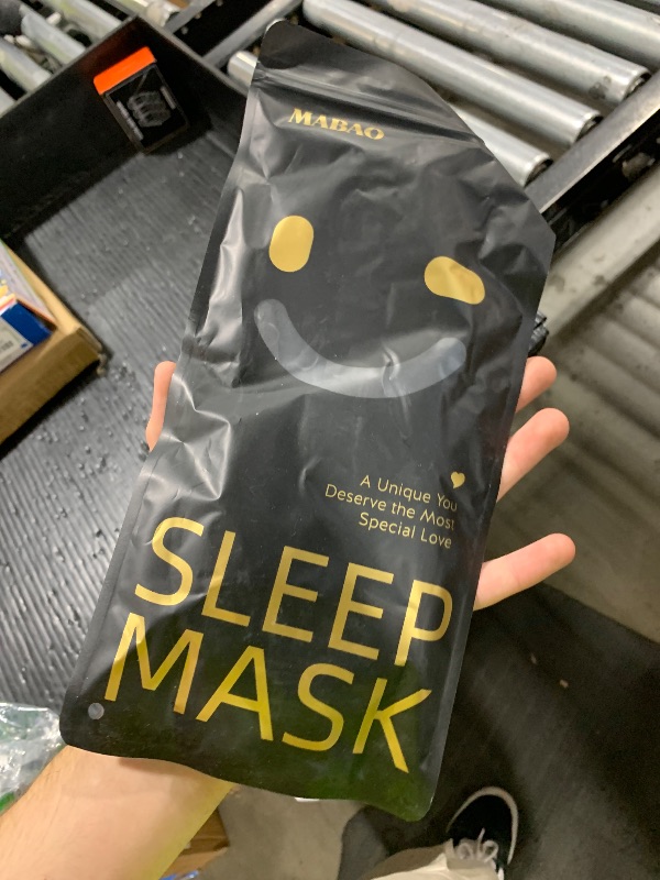 Photo 1 of MABAO Sleep Mask for Side Sleeper, Eye Mask for Sleeping Women Men, 3D Contoured Cup No Eye Pressure 100% Light Blocking Sleeping Mask with Adjustable Strap Night Blindfold Flight, Travel, Nap, Black
