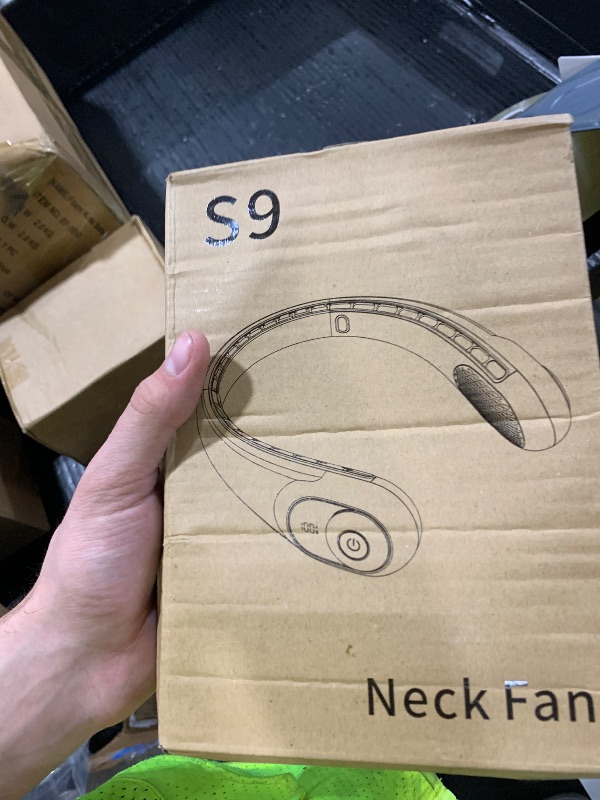 Photo 1 of Neck Fan, Personal Fan with LED Display, USB-C Rechargeable, 4000mAh-Battery, 3-Speed Adjustment & Whisper-Quiet Operation, Perfect for Home, Travel, Sports