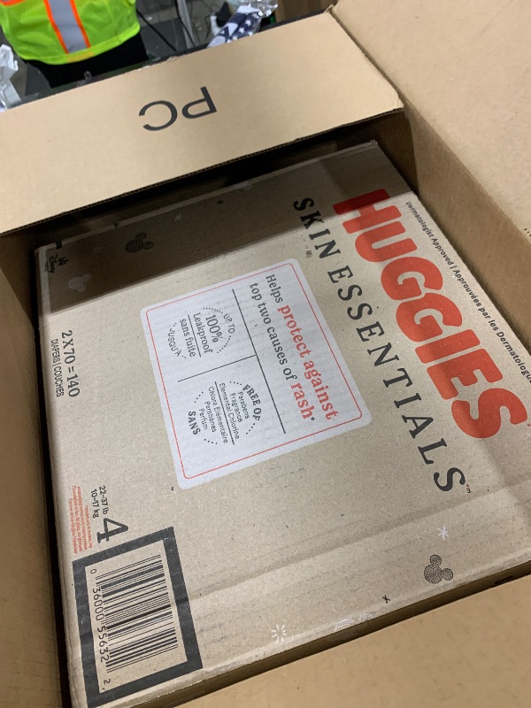Photo 1 of Huggies Size 4 Diapers, Skin Essentials Baby Diapers, Size 4 (22-37 lbs), 140 Count (2 Packs of 70)