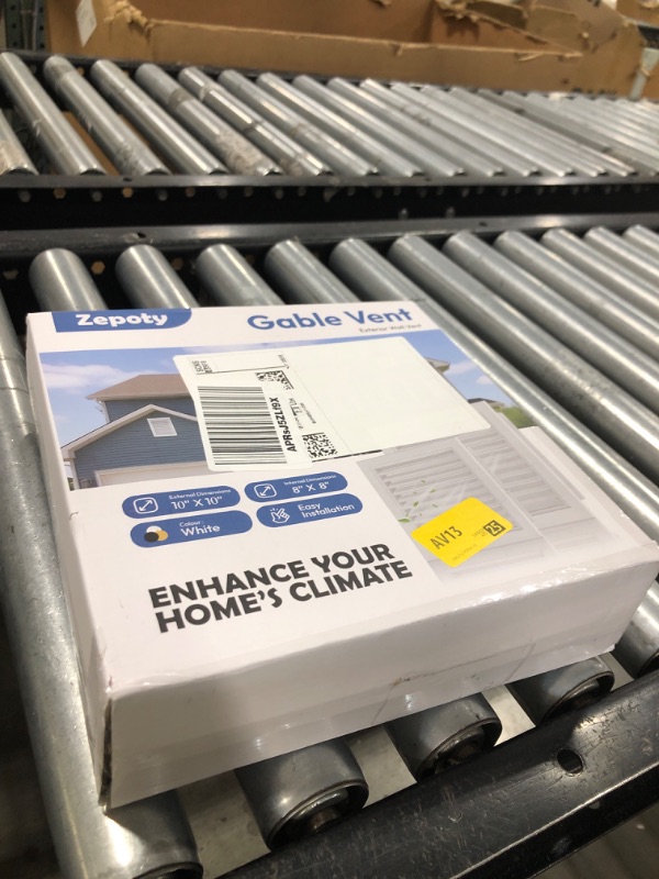 Photo 1 of Zepoty 2-Pack 10" x 10" Premium Aluminum Gable Vents with Screen, Paintable Design -Ideal for Attic and Shed Ventilation, Vent Opening: 8"x8"