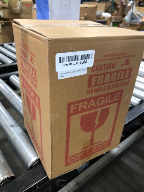 Photo 1 of 1 Gallon Drink Dispenser with Spigot 18/8 Stainless Steel – Airtight & Leakproof Glass Sun Tea Jar with Anti-Rust Lids, Beverage Dispenser for Parties - Laundry Detergent Holder