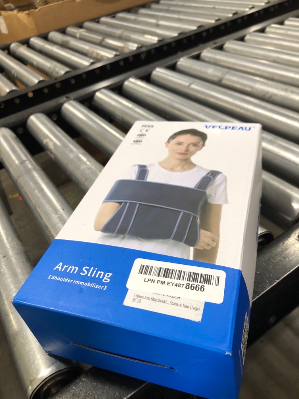 Photo 1 of Velpeau Arm Sling for Sleep, Shoulder Immobilizer for Women & Men - Very Soft Sling for Rotator Cuff Tear, Fractured, Dislocation, Broken, Postoperative, Fits Left & Right (Blue, L: Bust 39.5-51.3?)