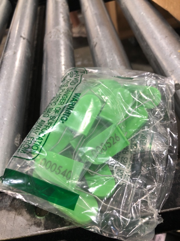 Photo 1 of 20pcs Security Metal Wire Padlocks, Plastic Security Seals Disposable Anti-Tamper Tag Locks with Numbered Anti Tamper Tag Hasps (Green, 20pcs)