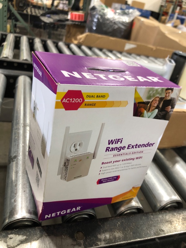 Photo 1 of NETGEAR Wi-Fi Range Extender EX6120 - Coverage Up to 1500 Sq Ft and 25 Devices with AC1200 Dual Band Wireless Signal Booster & Repeater (Up to 1200Mbps Speed), and Compact Wall Plug Design, White
