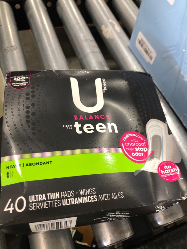 Photo 1 of U KOTEX BALANCED SIZED FOR TEEN 2 PACKS OF 40 