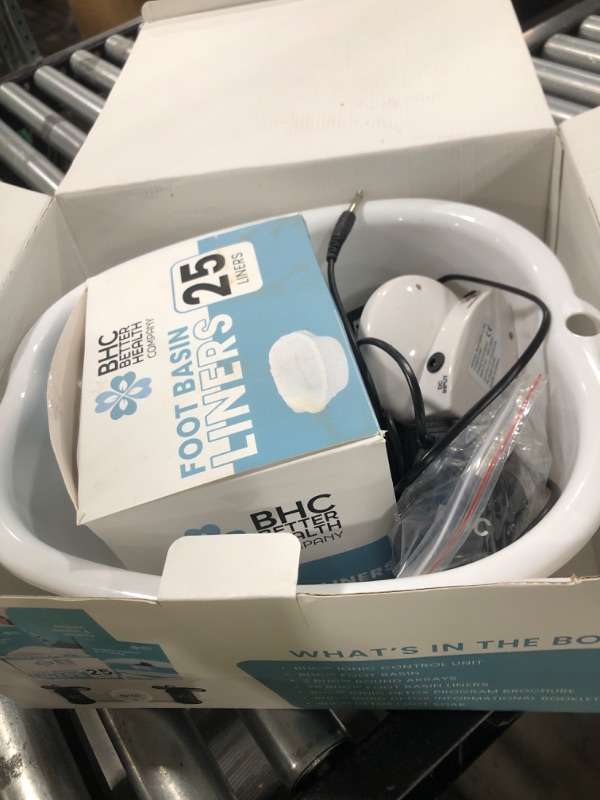 Photo 1 of Ionic Foot Bath Detox Machine for Home Use - Free Regain Health & Vitality Booklet & Brochure - 2 Arrays, 20 Basin Liners, Detox Sea Salt, Basin 12QT