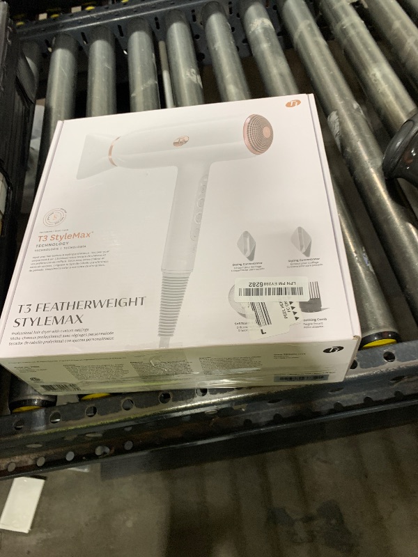Photo 1 of T3 Featherweight StyleMax Professional Ionic Hair Dryer with Custom Heat Automation & 4 Attachments, Fast Drying, Lightweight with 5 Heat & 3 Speed Settings, 2 Concentrators, Diffuser & Smoothing Comb
