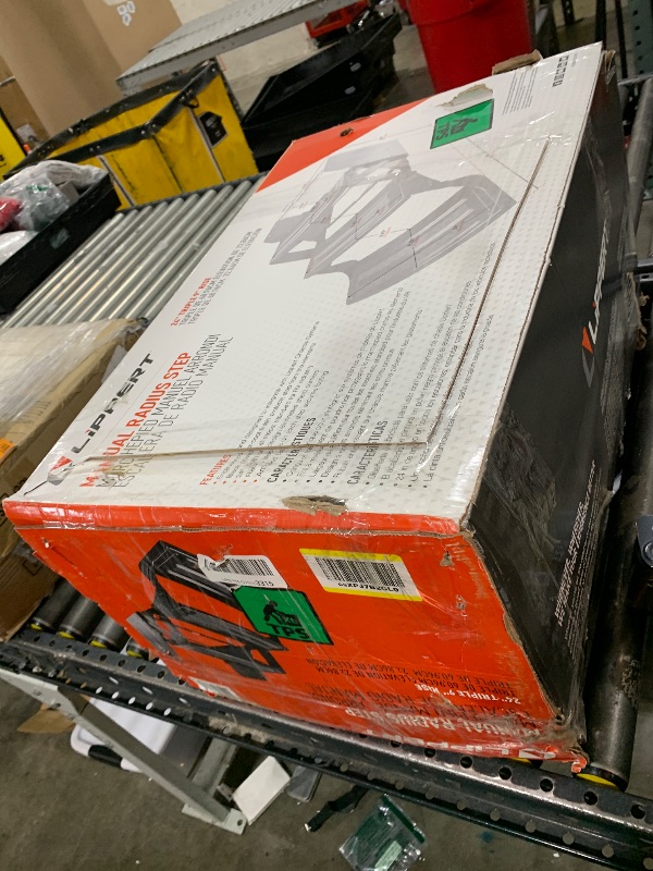 Photo 1 of *MISSING HARDWARE, DAMAGED BOX Lippert 24" Radius Triple Manual RV Steps, 9" Rise for 5th Wheel RVs, Travel Trailers and Motorhomes, Anti-Slip Stepping Surface - 1774401