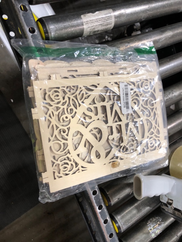 Photo 1 of SEE NOTES ............Jolik Wedding Card Box with Lock and Card Sign, Wooden Gift Card Box Money Box for Reception Wedding Anniversary Baby Shower Birthday Graduation Party Decorations(Mr & Mrs)