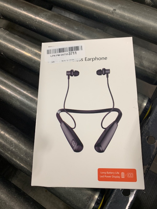 Photo 1 of AIYIBEN Neckband Bluetooth Headphone with LED Power, Neckband Headphones 100 Hours Playtime, in-Ear Bluetooth Headphone with Microphone for Running and Exercising in The Gym (Y10)