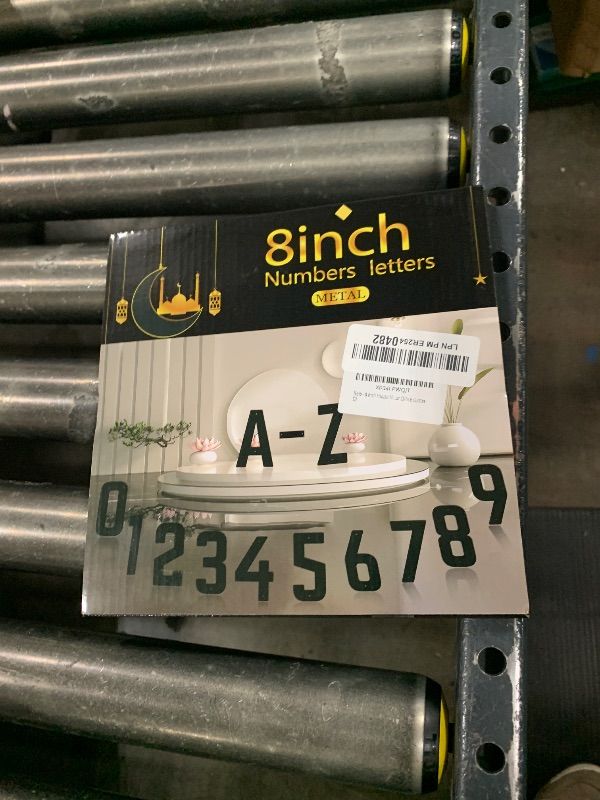Photo 1 of 8 Inch House Numbers and Metal Letters for Outdoor Signs, House Numbers for Outside, Aluminum Address Letters and Numbers for Door, Mailbox, Garden, Perfect for Home or Office (Letter A)