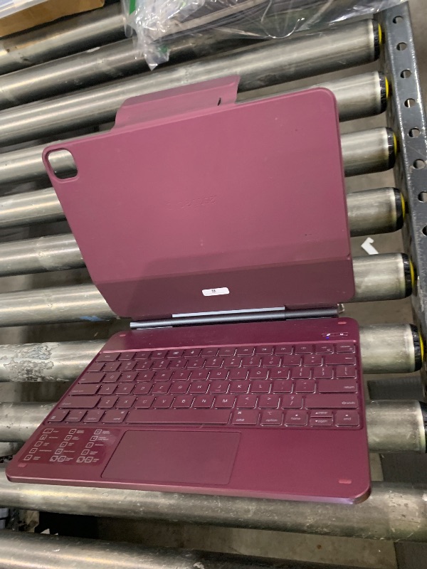 Photo 1 of typecase Keyboard Case for iPad Air 13(M3 2025 / M2 2024) and iPad Pro 12.9 (6th, 5th, 4th, 3rd Gen),Magic Keyboard, Magnetic Keyboard Case with Multi-Touch Trackpad, 11 Colors Backlight,Raspberry