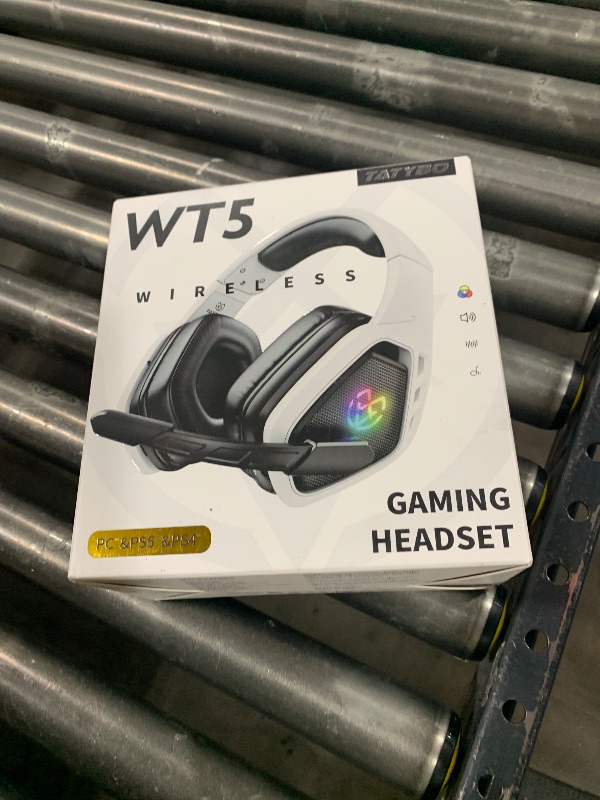 Photo 1 of Wireless Gaming Headset for PC, Ps5, Ps4, 2.4 Ghz USB & Type-C Gaming Headphones with Microphone, 30H Battery Bluetooth Headphones for Switch, Laptop, Mobile, Mac