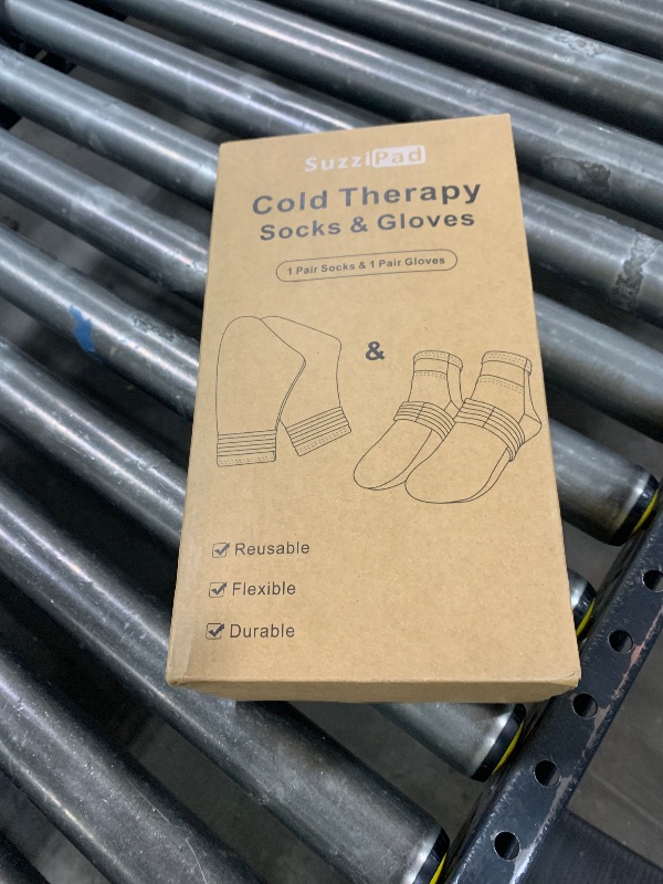 Photo 1 of SuzziPad Foot Ice Pack Cold Socks & Gloves for Chemotherapy, Comfort Items for Chemo, Soothing for Feet, Cooling Therapy for Hand, L, Purple