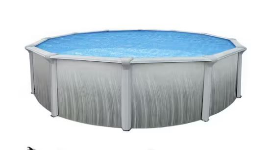Photo 1 of Martinique 15 ft. Round x 52 in. Deep Metal Wall Above Ground Pool Package with 7 in. Top Rail *POOL ONLY*
