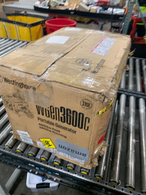 Photo 1 of Westinghouse 4650 Peak Watt Portable Generator, RV Ready 30A Outlet, Wheel & Handle Kit, Gas Powered, CO Sensor