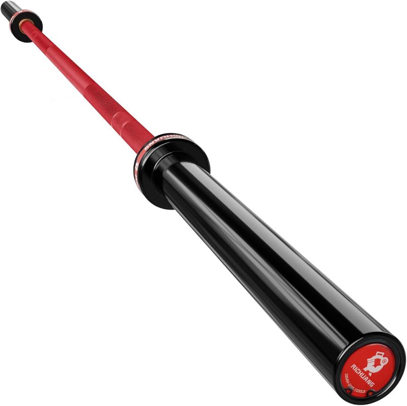 Photo 1 of 7ft Olympic Barbell, Weightlifting Barbell 28mm 45lb - 500/700/1000lbs Capacity with Smooth Spinning Sleeves, Olympic Bar Fits 2" Olympic Plates, for Snatch Clean Jerk - Home Gym Training

