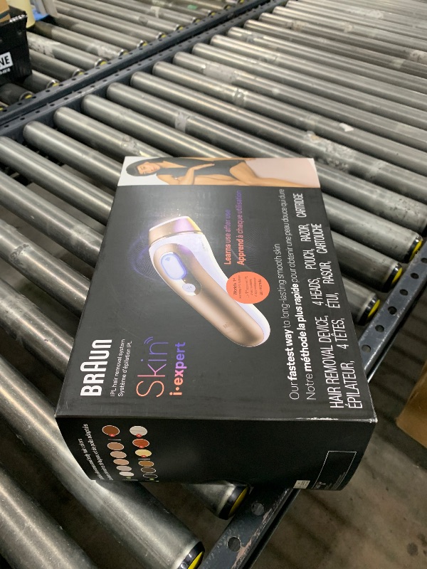 Photo 1 of Braun Smart IPL, Skin i·Expert Pro 7: at Home Laser Hair Removal, Permanent Visible Hair Reduction, Holiday Gifts for Women and Men with Free App, Vanity Case, Venus Razor, 4 Smart Heads, IPL7387