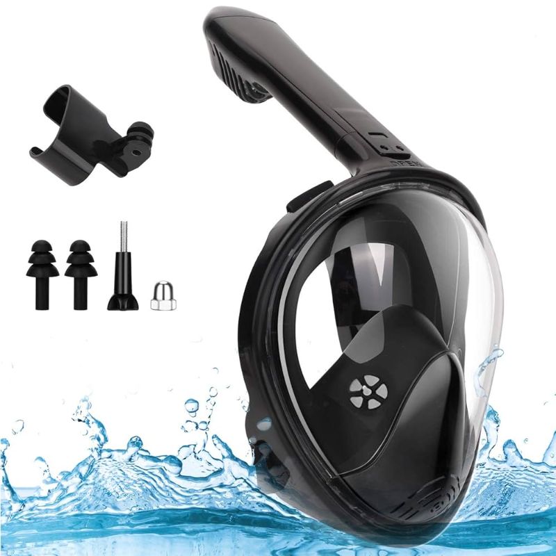 Photo 1 of Greatever Snorkeling Gear for Kids, Ideal Gifts of Kids Snorkel Mask, Macaron Candy Dual Color Full Face Snorkel Mask with Camera Mount, Safe Breathing for Enchanting Travel
