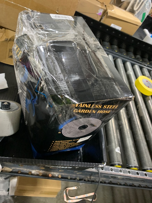 Photo 1 of Garden Hose 100FT, Water Hose with 10 Function Nozzle, Garden Hose Metal with Leak-proof Connectors, Kink-Free & Ultra Flexible, Rust/Pet/Puncture Proof for Lawn, Yard, RV, Car Wash, 550PSI