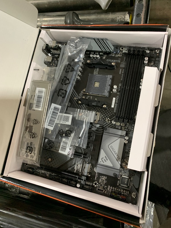 Photo 1 of GIGABYTE B550 Eagle WIFI6 Motherboard, Supports AMD AM4 Ryzen 5000 Processors, ATX, DDR4, 2X M.2, PCIe 4.0, WIFI6, 1GbE LAN, EZ-Latch