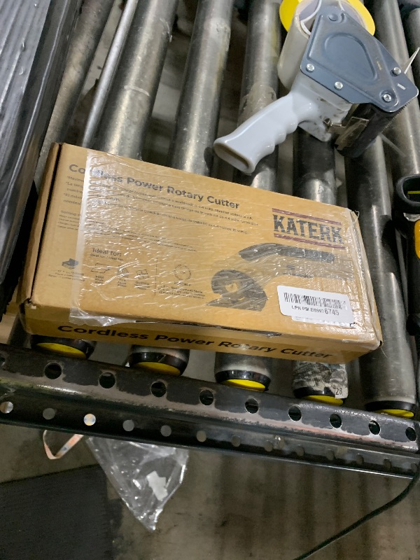 Photo 1 of Katerk Electric Cardboard Cutter 4.4V, Cordless Electric Scissor with 2pcs Self-Sharpening Blade USB Rechargeable Safety Lock, Power Rotary Box Cutter for Fabric, Carpet, Plastic