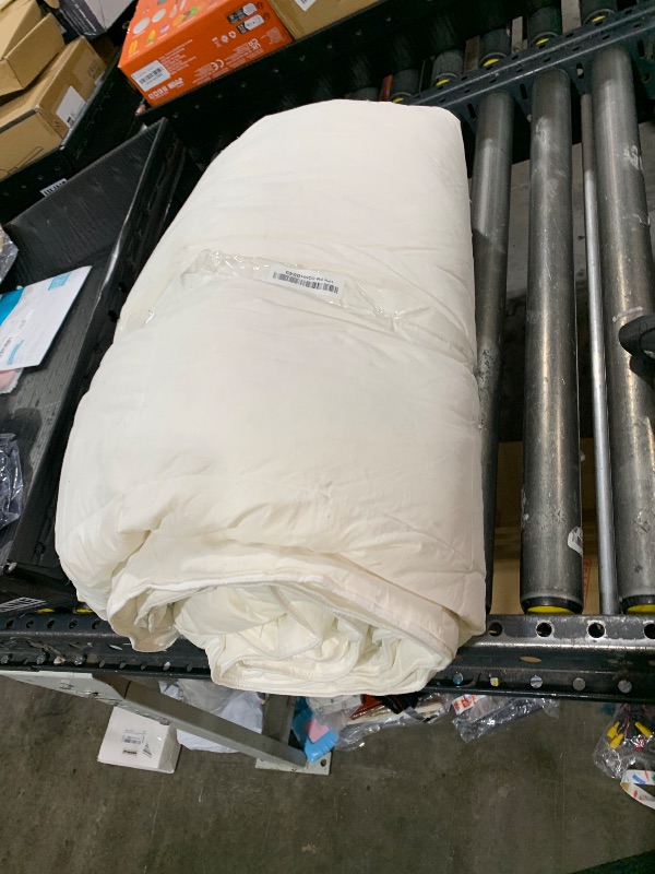 Photo 1 of Cosybay Queen Size Feather Down Fiber Comforter - Ultra Fluffy 100% Cotton Duvet Insert, All Season Hotel Luxury Bedding with Corner Tabs, 90"x90" White