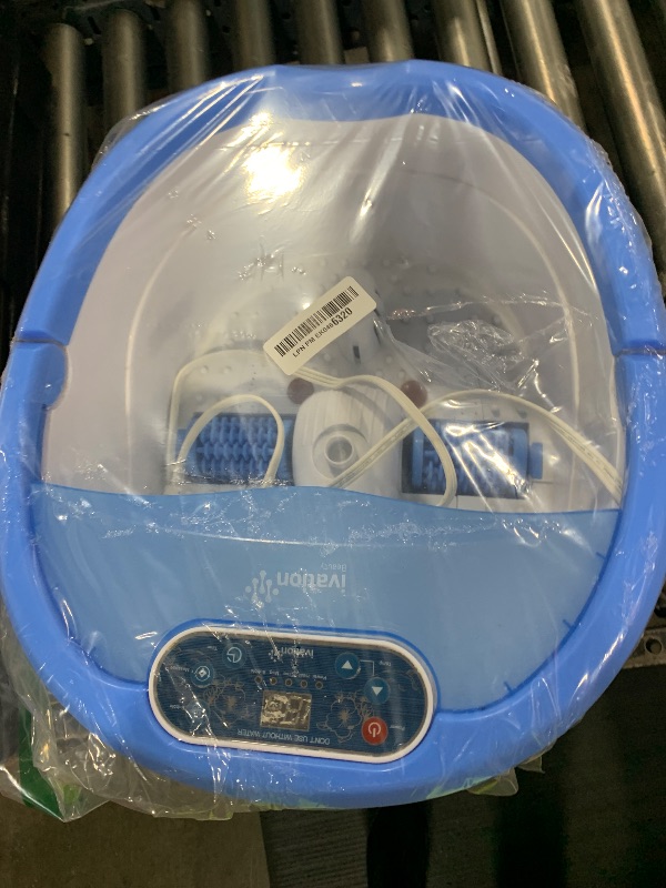Photo 1 of HOSPAN Collapsible Foot Spa with Heat, Bubble, Red Light, and Temperature Control, Foot Bath Massager with 8 Shiatsu Massage Rollers, Pedicure Foot Spa for Relaxation - FS01A