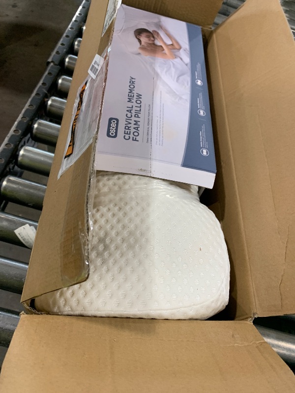 Photo 1 of Osteo Cervical Pillow for Neck Pain Relief, Hollow Design Odorless Memory Foam Pillows with Cooling Case, Adjustable Orthopedic Bed Pillow for Sleeping, Support for Side Back Sleepers