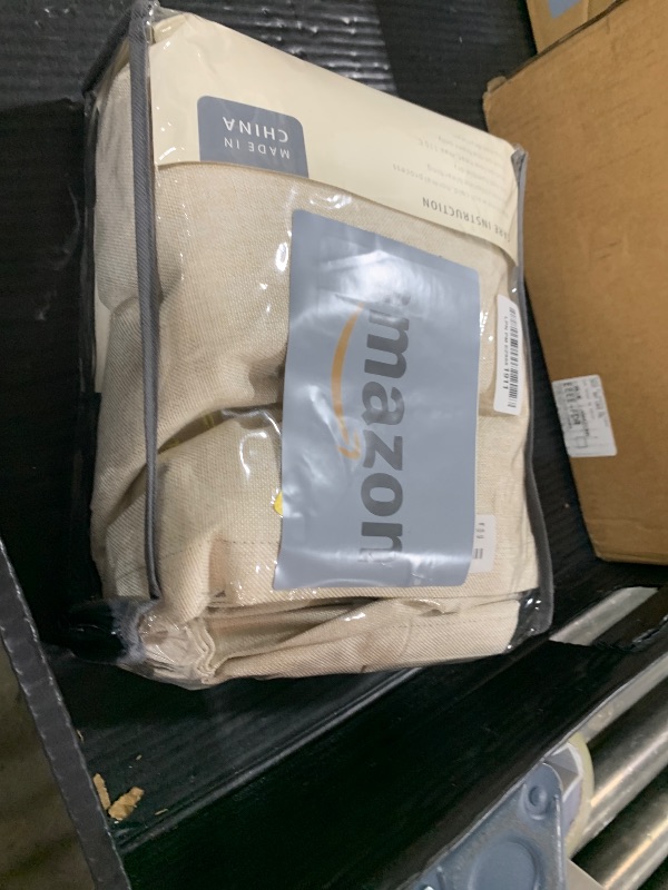 Photo 1 of 100% Blackout Shield Linen Blackout Curtains for Bedroom 104 Inches Long, Back Tab/Rod Pocket Living Room Drapes, Thermal Insulated Blackout Curtains 2 Panels Set, 50" W x 104" L,Cream