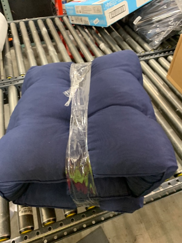 Photo 1 of HOMELYSIAN Tufted Bench Cushions for Outdoor Furniture, 59" x 18" Porch Swing Cushions Filled with Foam, Overstuffed Patio Cushions for Bench Loveseat with 2-3 Seats,Thick and Water Resistant, Navy