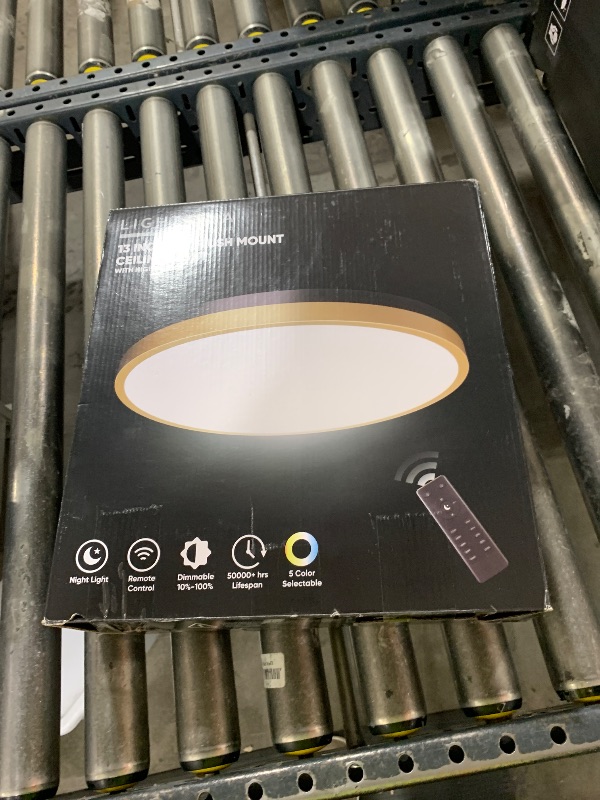 Photo 1 of Lightania 13 Inch Flush Mount Ceiling Light with Remote Control & Night Light, 5CCT Dimmable Ceiling Light Fixture, 25W 2500LM 2700K-6500K Adjustable LED Ceiling Lights for Bedroom Kitchen Living Room