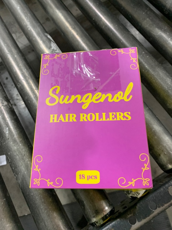 Photo 1 of Self grip hair roller set,Hair roller set 18 pcs,Hair rollers with hair roller clips and comb,Salon hairdressing curlers,DIY Hair Styles, Sungenol 3 Sizes Hair Rollers in 1 set…