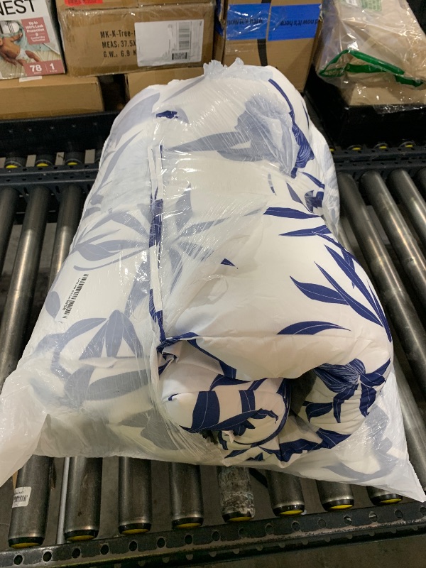 Photo 1 of Uthem Outdoor Chaise Lounge Chair Cushion 75.1 x 22.8 x 4.7 Inches 100% Waterproof Replacement Cotton Patio Pool Lounge Chair Cushion for Outdoor Furniture with Ties, Blue Enchantress
