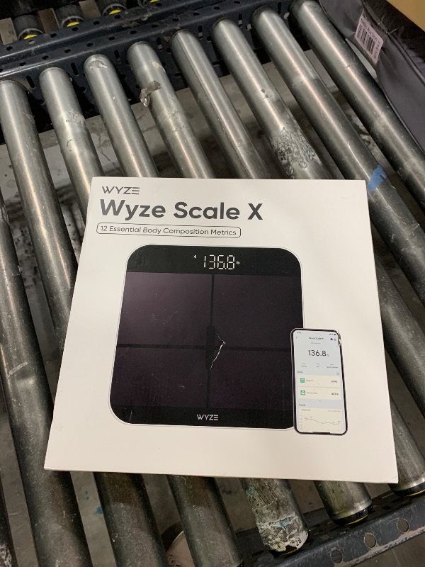 Photo 1 of Wyze Smart Scale X - Digital Bathroom Scale for Body Weight, BMI, Body Fat, Muscle Mass, Heart Rate Monitor | Sync with Health Apps | for People, Baby & Pet, 400 lbs (Black)