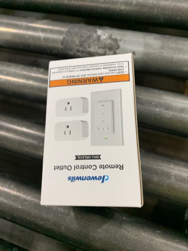 Photo 1 of DEWENWILS Remote Control Outlet, Wall Mounted Wireless Light Switch, 2 Independent Control Sockets Electrical Remote Outlet Switch for Plug in Pendant Light, No Wiring,100 Ft Range, FCC Listed