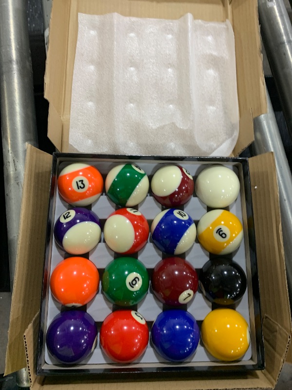 Photo 1 of GoSports Full Size 8 ft x 4.2 ft Billiards Game Table - Foldable Design, Includes Full Set of Pool Balls, 2 Cue Sticks, Chalk, and Felt Brush - Blue